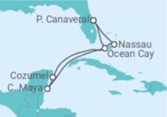 Itinéraire -  Mexique, Bahamas - Boissons incluses - MSC Croisières