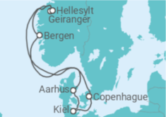 Itinéraire -  Norvège, Danemark, Allemagne - Boissons incluses - Costa Croisières