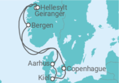 Itinéraire -  Norvège, Danemark, Allemagne - Costa Croisières