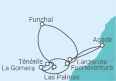 Itinéraire -  Iles Canaries et Madère - AIDA
