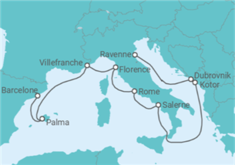 Itinéraire -  Croatie, Monténégro, Italie, France, Espagne - Norwegian Cruise Line