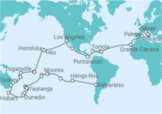 Itinéraire -  Tour du Monde - MSC Croisières