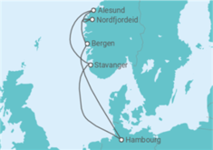 Itinéraire -  Norvège - AIDA