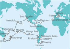 Itinéraire -  Tour du Monde - MSC Croisières