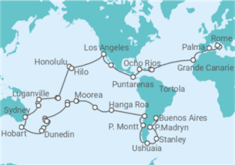 Itinéraire -  Tour du Monde - MSC Croisières