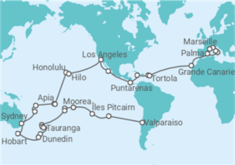 Itinéraire -  Tour du Monde - MSC Croisières