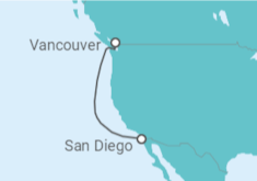 Itinéraire -  États-Unis - Holland America Line