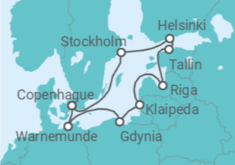 Itinéraire -  Allemagne, Pologne, Lituanie, Lettonie, Estonie, Finlande, Suède - Boissons incluses - MSC Croisières