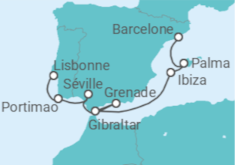 Itinéraire -  Portugal, Espagne, Gibraltar - Norwegian Cruise Line