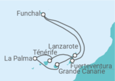 Itinéraire -  Iles Canaries et Madère - Vols inclus - MSC Croisières