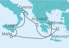 Itinéraire -  Malte, Italie, Grèce - Costa Croisières
