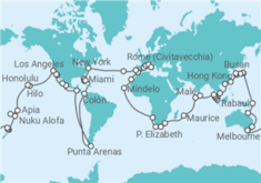 Itinéraire -  Tour du Monde - Costa Croisières