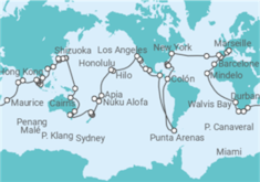 Itinéraire -  Tour du Monde - Costa Croisières