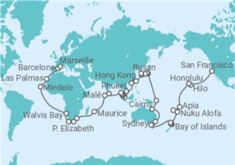 Itinéraire -  Tour du Monde - Costa Croisières