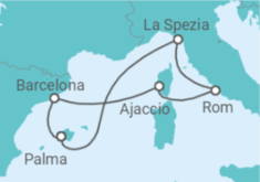 Itinéraire -  De Barcelone à Rome (Civitavecchia) - Explora Journeys