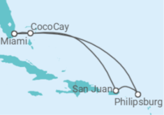 Itinéraire -  Saint Martin, Porto Rico - Royal Caribbean