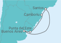 Itinéraire -  Brésil, Uruguay - MSC Croisières
