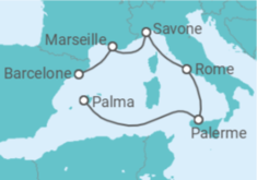 Itinéraire -  Italie, France - Costa Croisières