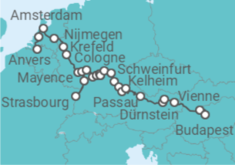 Itinéraire -  DAnvers à Budapest - Un voyage transeuropéen au fil de leau (formule port/port) - CroisiEurope