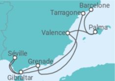 Itinéraire -  Espagne, Gibraltar - Norwegian Cruise Line