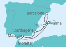 Itinéraire -  Gibraltar, Espagne - Boissons incluses - AIDA