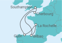 Itinéraire -  Espagne, France - MSC Croisières