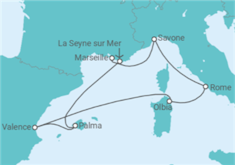 Itinéraire -  De Toulon/La Seyne sur Mer (France) à Marseille - Costa Croisières