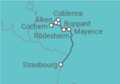 Itinéraire -  2 fleuves : la magie de la Moselle et la vallée du Rhin romantique (formule port/port) - CroisiEurope