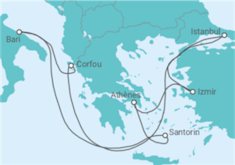 Itinéraire -  Turquie, Grèce, Italie - MSC Croisières