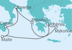 Itinéraire -  Grèce, Malte, Italie - Boissons incluses - Costa Croisières