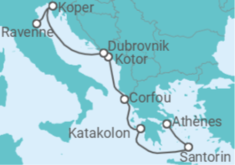 Itinéraire -  Grèce, Monténégro, Croatie, Slovénie - Norwegian Cruise Line