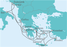 Itinéraire -  Grèce, Croatie, Monténégro, Italie, Turquie - Celestyal Cruises