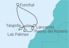 Itinéraire -  Iles Canaries et Madère - Costa Croisières