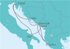 Itinéraire -  Italie, Monténégro, Grèce, Croatie - Costa Croisières