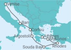 Itinéraire -  Italie, Grèce - Costa Croisières