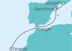 Itinéraire -  Maroc, Espagne - Boissons incluses - Costa Croisières