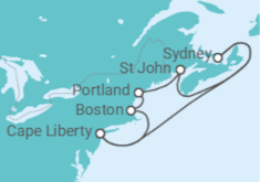 Itinéraire -  États-Unis, Canada - Royal Caribbean