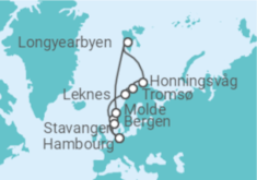 Itinéraire -  Norvège - vols inclus - MSC Croisières