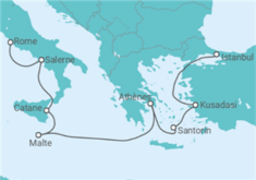 Itinéraire -  Italie, Malte, Grèce, Turquie - Norwegian Cruise Line