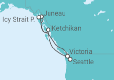 Itinéraire -  Alaska - Norwegian Cruise Line