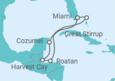 Itinéraire -  Honduras, Mexique - Norwegian Cruise Line