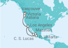 Itinéraire -  Mexique, États-Unis, Canada - Princess Cruises