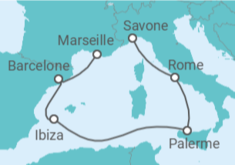 Itinéraire -  Espagne, Italie - Boissons incluses - Costa Croisières