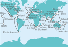 Itinéraire -  Tour du Monde - Costa Croisières