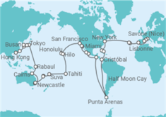 Itinéraire -  Tour du Monde - Costa Croisières