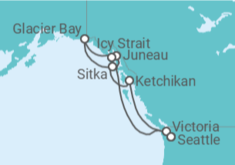 Itinéraire -  Alaska - Holland America Line