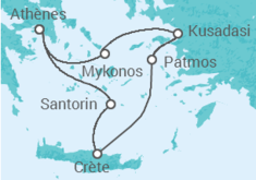 Itinéraire -  Égée Iconique 4 jours - Celestyal Cruises