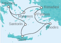 Itinéraire -  Égée Iconique - 5 jours - Celestyal Cruises