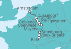 Itinéraire -  Europe du Nord : De Amsterdam à Bale, les trésors d´un fleuve mythique, le Rhin - CroisiEurope