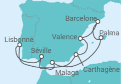 Itinéraire -  Espagne, Portugal - AIDA